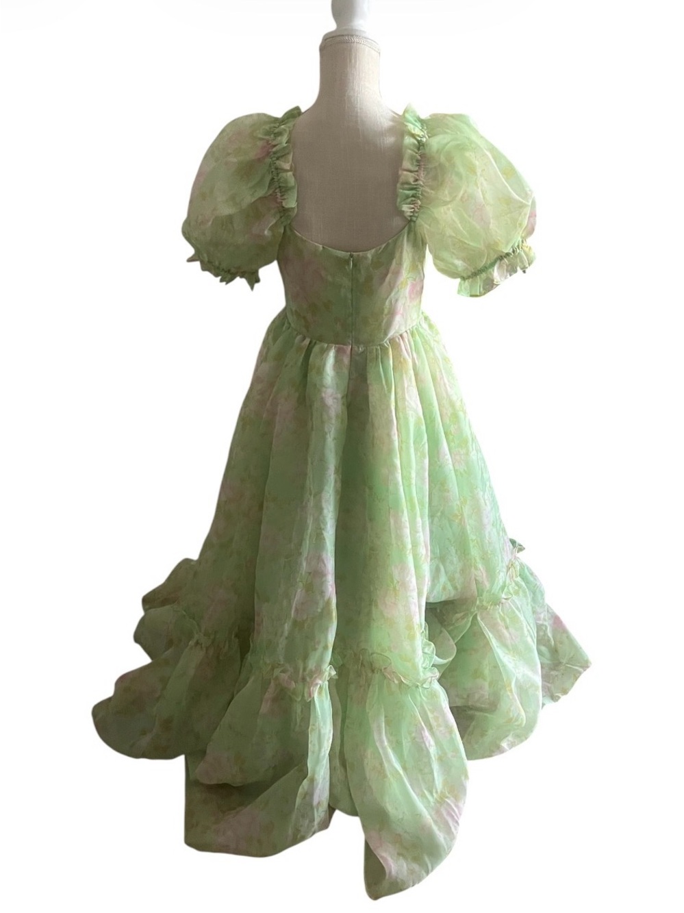 SELKIE THE RITZ DRESS LIGHT GREEN FLORAL SIZE L - Picture 4 of 8
